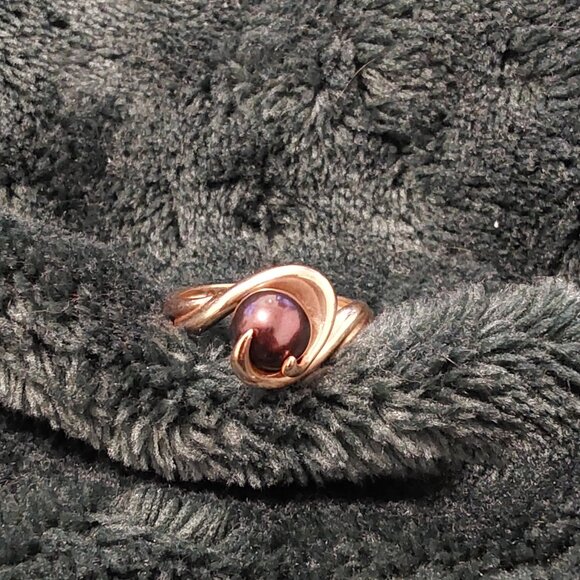 TAHITIAN PEARL14 KT. GOLD RING, VINTAGE 1990 BEAUTIFUL RING - Picture 11 of 15